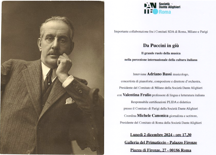 Da Puccini in giù. Il grande ruolo della musica nella percezione internazionale della cultura italiana, con Adriano Bassi e Valentina Frulio – Dicembre 2024